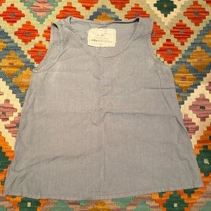 Notperfectlinen swing tank size S in sage green/light teal color